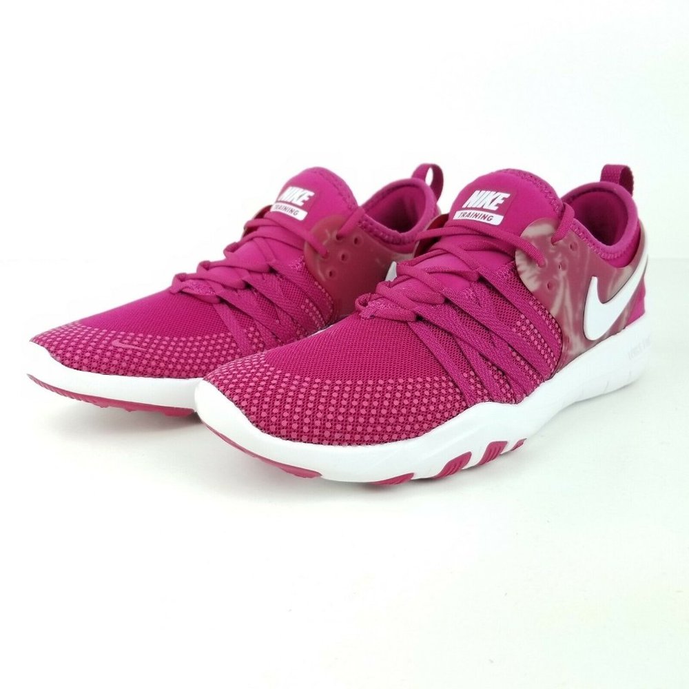 Nike Free Tr 7 Women's Running Shoes Fuchsia Pink White 904651-601 Sizes 7-9 - Picture 4 of 8
